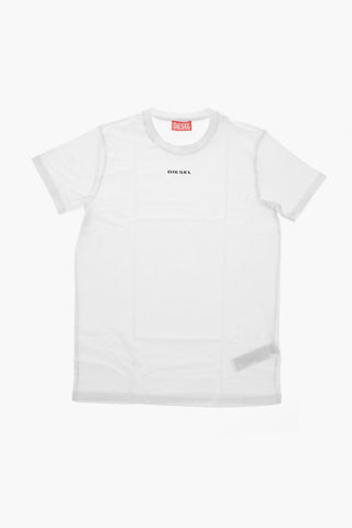 Cotton Crewneck T-Shirt UTATOR with Contrast Logo
