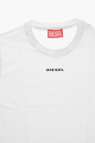 Cotton Crewneck T-Shirt UTATOR with Contrast Logo