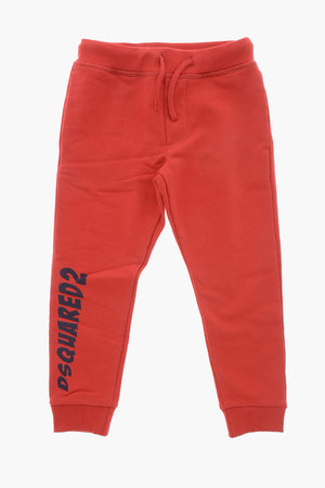 Joggers aus angerauter Baumwolle mit aufgedrucktem Logo