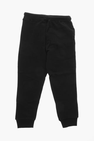 Joggers aus angerauter Baumwolle mit aufgedrucktem Logo