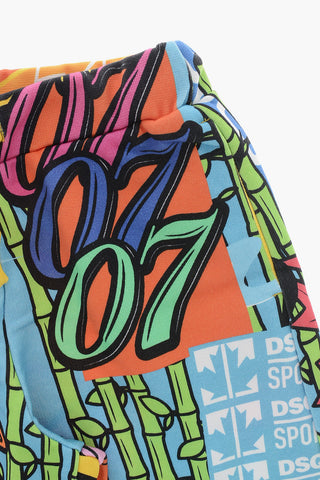 Patterned Brushed Cotton Shorts