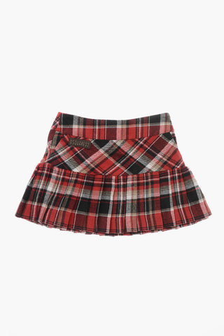 Gonna a Pieghe Motivo Tartan