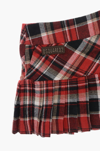 Gonna a Pieghe Motivo Tartan