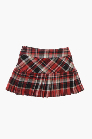 Gonna a Pieghe Motivo Tartan