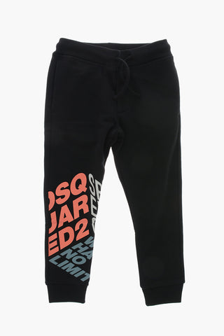 Joggers in Cotone Garzato con Logo Stampato