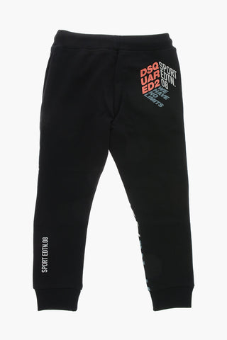Joggers in Cotone Garzato con Logo Stampato