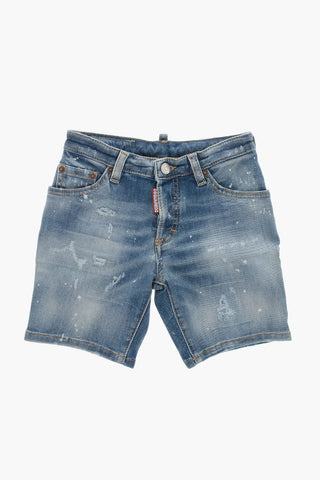 Shorts EVICTION NOTICE in Denim Effetto Vintage