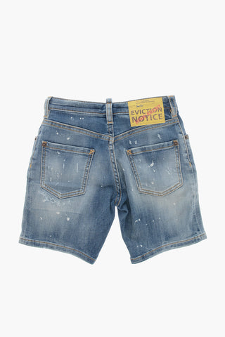 Shorts EVICTION NOTICE in Denim Effetto Vintage