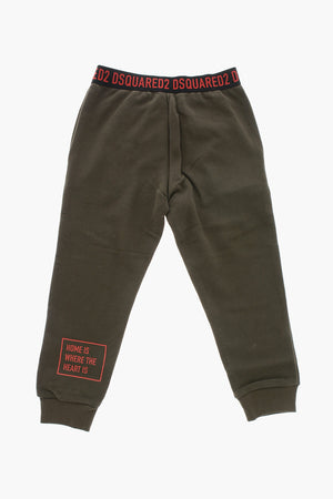 Jogginghose aus gebürsteter Baumwolle mit elastischem Logobund