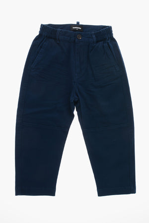 Pantaloni in Twill di Cotone a Tinta Unita