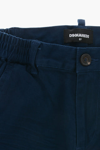 Pantaloni in Twill di Cotone a Tinta Unita