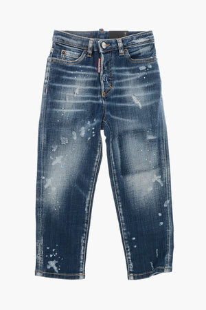 Jeans BOSTON aus Stretch-Denim im Vintage-Look mit Strass