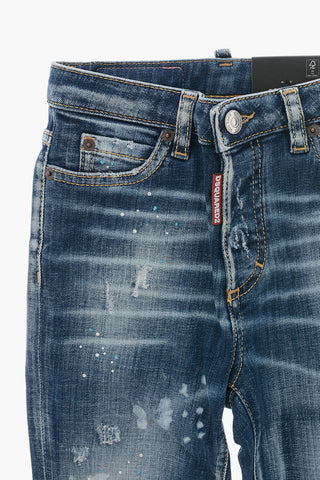 Denim Stretch Jeans BOSTON Vintage Effect with Rhinestones