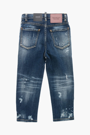 Jeans BOSTON aus Stretch-Denim im Vintage-Look mit Strass