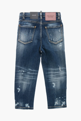 Denim Stretch Jeans BOSTON Vintage Effect with Rhinestones