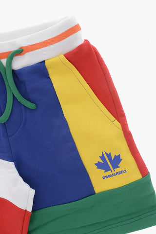 Brushed Cotton Color-Block Shorts