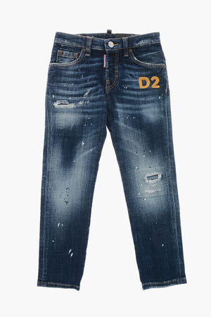 Jeans STANISLAV Vintage Effect with Embroidered Logo