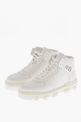 ICON Hohe Sneaker BASKET Aus Leder Einfarbig