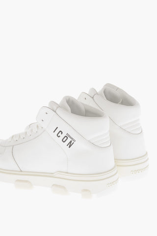 ICON Hohe Sneaker BASKET Aus Leder Einfarbig