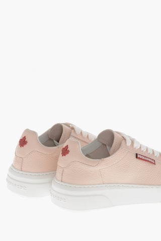 Niedrige Sneaker BUMPER Aus Genarbtem Leder Mit Kontrastsohle