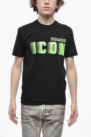 Rundhals-T-Shirt FADED ICON aus Baumwolle