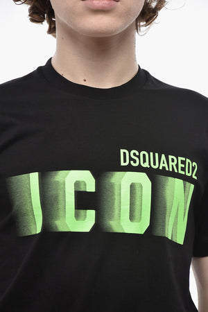 Rundhals-T-Shirt FADED ICON aus Baumwolle