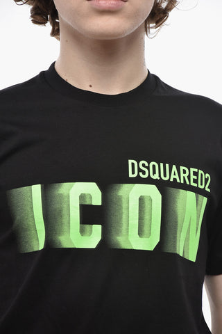 Rundhals-T-Shirt FADED ICON aus Baumwolle