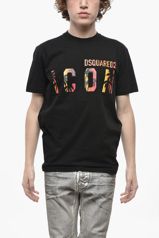T-Shirt Girocollo ICON PALM in Cotone