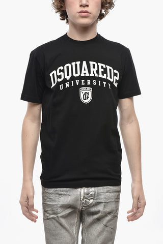 Cotton Crewneck T-Shirt D2 UNIVERSITY