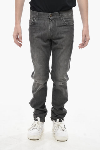 ID Slim-Fit Jeans with 15cm Stone Wash