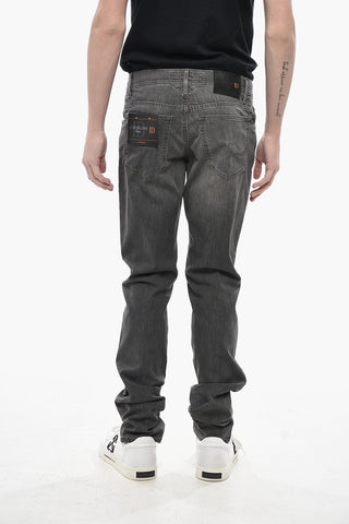 ID Slim-Fit Jeans with 15cm Stone Wash