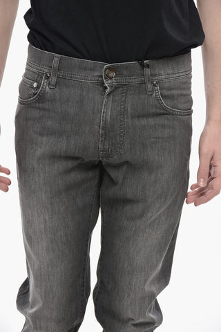 ID Slim-Fit Jeans with 15cm Stone Wash