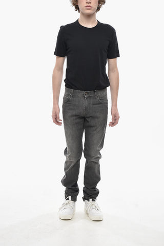 ID Slim-Fit Jeans with 15cm Stone Wash