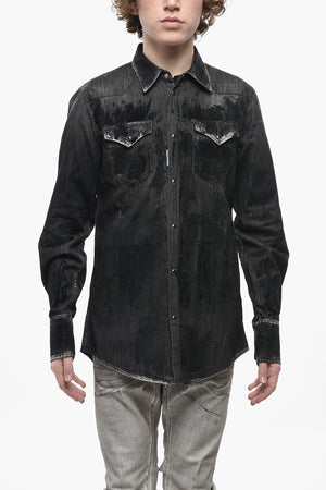 Hemd CLASSIC WESTERN aus Denim mit doppelter Brusttasche