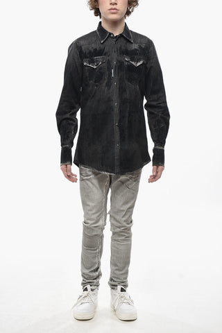 Hemd CLASSIC WESTERN aus Denim mit doppelter Brusttasche