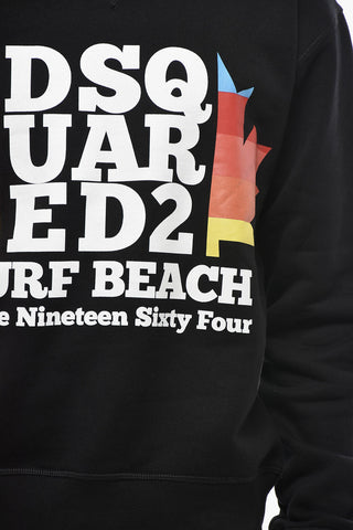 라운드 스웨트셔츠 SURF BEACH 프론트 프린트