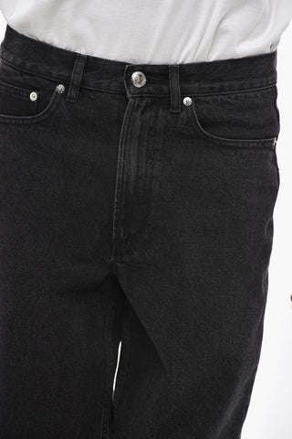 Jeans MARTIN Dark-Wash with Logo Button 17cm