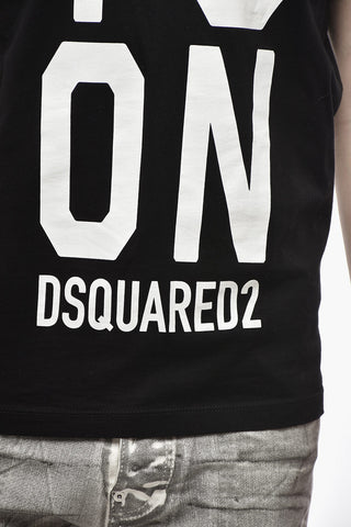 T-Shirt mit Rundhalsausschnitt ICON aus Baumwolle mit Frontprint