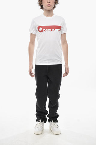 Rundhals-T-Shirt BORN IN CANADA aus Baumwolle