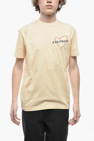 Rundhals-T-Shirt HEART D2 aus Baumwolle