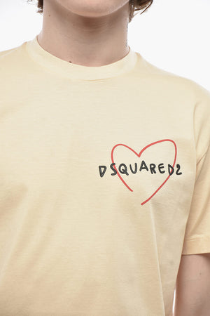 Rundhals-T-Shirt HEART D2 aus Baumwolle