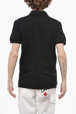 Polo in Cotone con Logo Patch