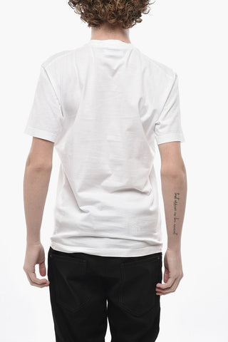 Rundhals-Baumwoll-T-Shirt ICON mit kontrastierendem Logo