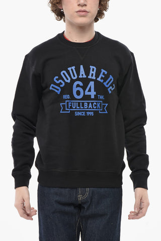 Cotton Fleece Crewneck Sweatshirt COOL FIT with Front Print