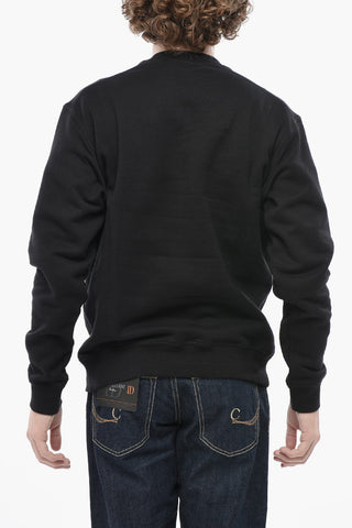 Cotton Fleece Crewneck Sweatshirt COOL FIT with Front Print