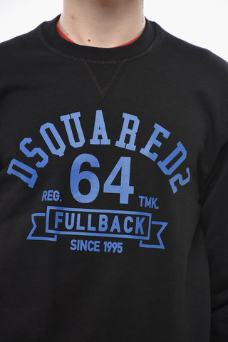 Cotton Fleece Crewneck Sweatshirt COOL FIT with Front Print