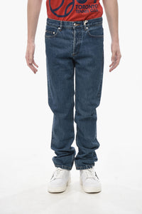 Jeans NEW STANDARD a Gamba Dritta con Cuciture a Vista 18cm