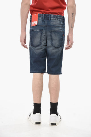 스트레치 원단 조그 쇼츠 D-KROOLEY 엘라스틱 허리밴드