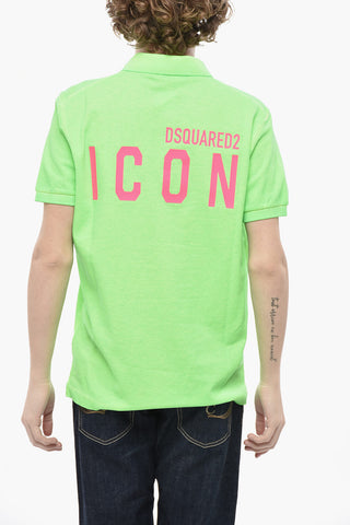 Polo ICON in Cotone con Stampa Posteriore