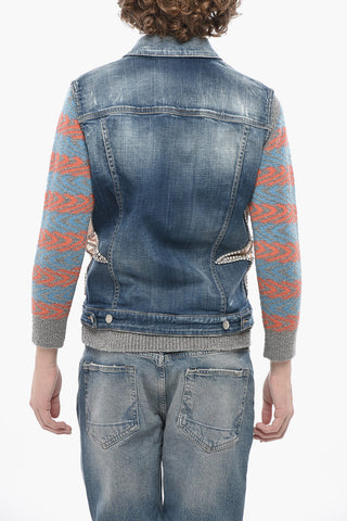 Denim Gilet STAR with See-Through Details
